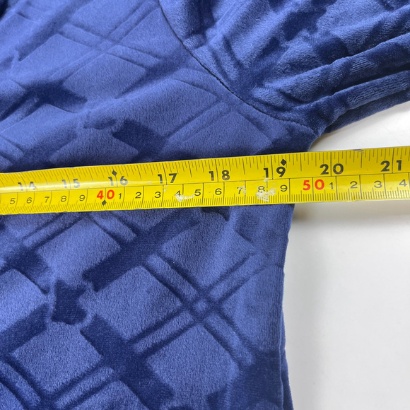 Ringella women velvet robe bathrobe blue size M / 40 NWT - Picture 10 of 12